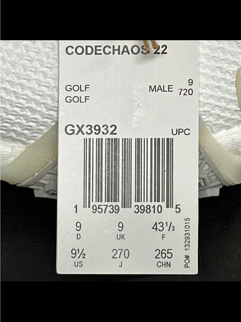 Men’s Adidas CodeChaos 22 Golf Shoes - Picture 2 of 3